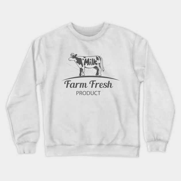 Farm Cow With Milk Logo